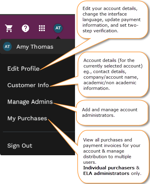 Fimex - NVivo - myLumivero ProfileMenu